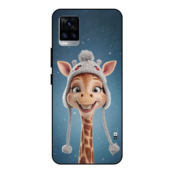 Funny Giraffe Metal Back Case for Vivo V20 2021