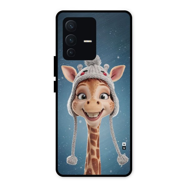 Funny Giraffe Metal Back Case for Vivo V23 5G