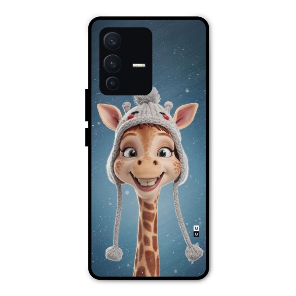 Funny Giraffe Metal Back Case for Vivo V23 Pro