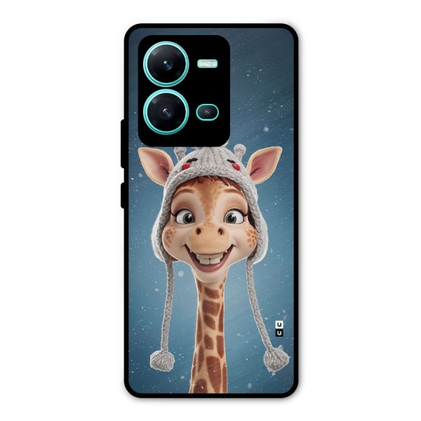 Funny Giraffe Metal Back Case for Vivo V25