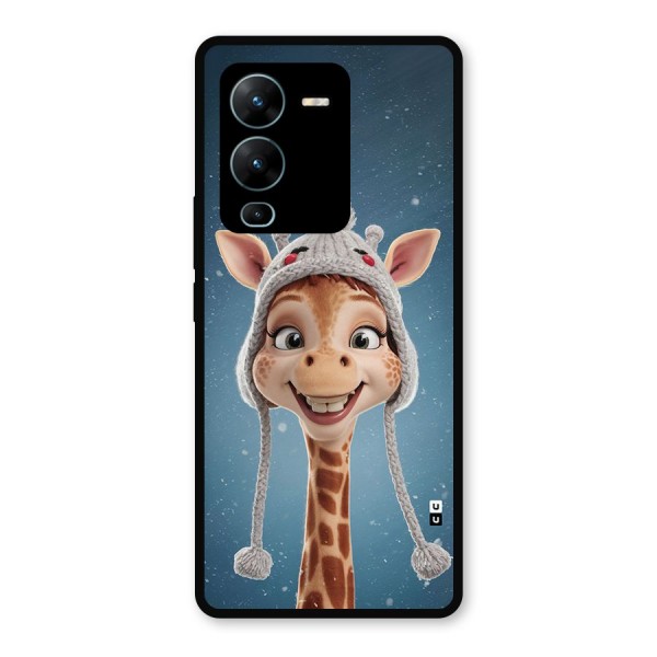 Funny Giraffe Metal Back Case for Vivo V25 Pro