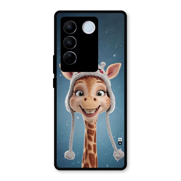 Funny Giraffe Metal Back Case for Vivo V27