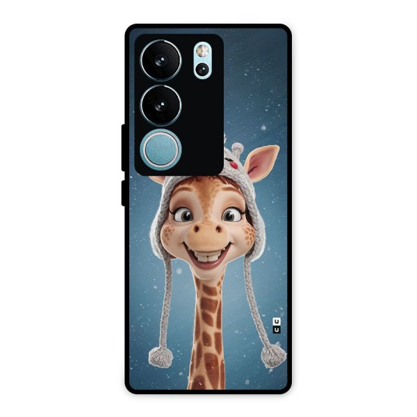 Funny Giraffe Metal Back Case for Vivo V29 Pro