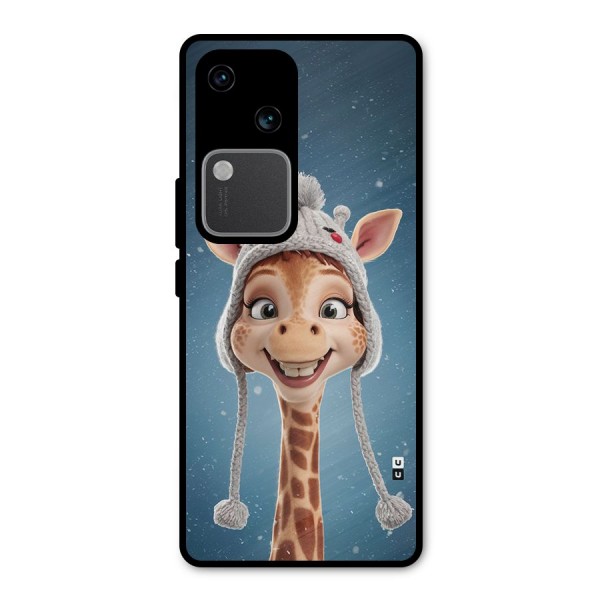 Funny Giraffe Metal Back Case for Vivo V30