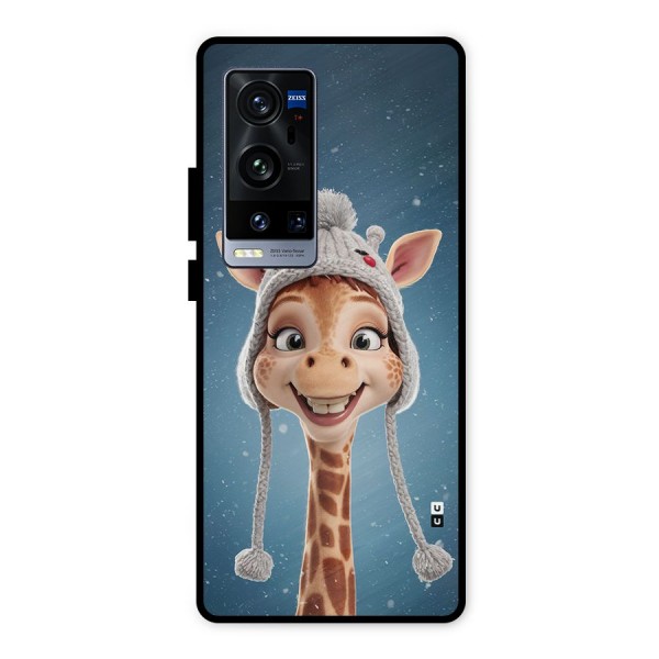 Funny Giraffe Metal Back Case for Vivo X60 Pro Plus