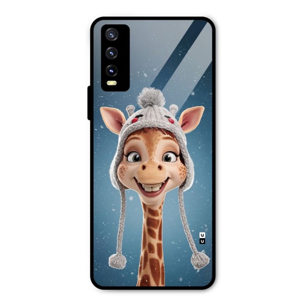 Funny Giraffe Metal Back Case for Vivo Y20 2021