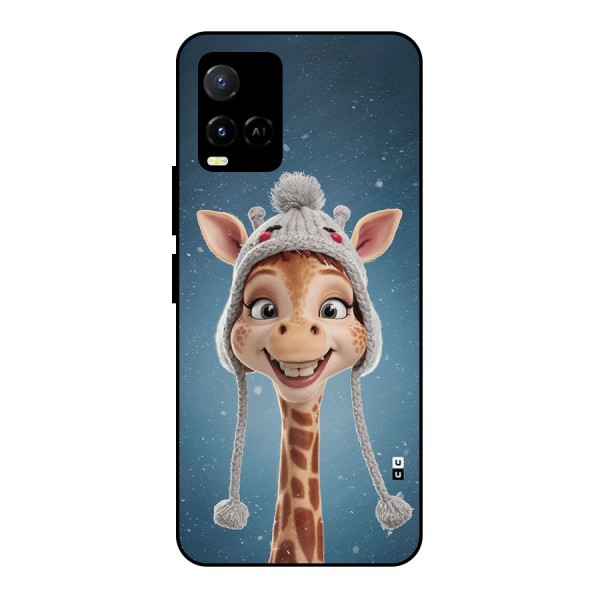 Funny Giraffe Metal Back Case for Vivo Y21