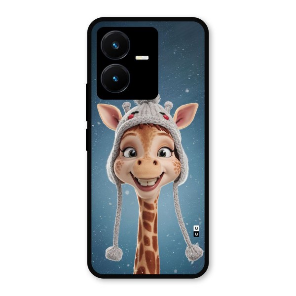 Funny Giraffe Metal Back Case for Vivo Y22