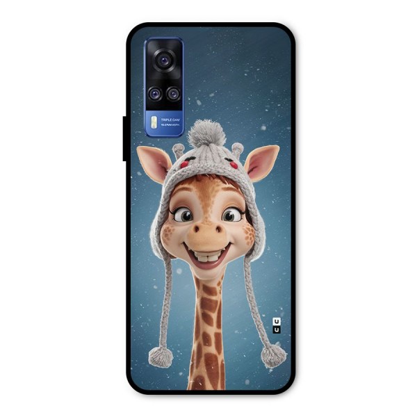 Funny Giraffe Metal Back Case for Vivo Y31