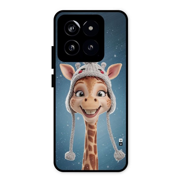 Funny Giraffe Metal Back Case for Xiaomi 14