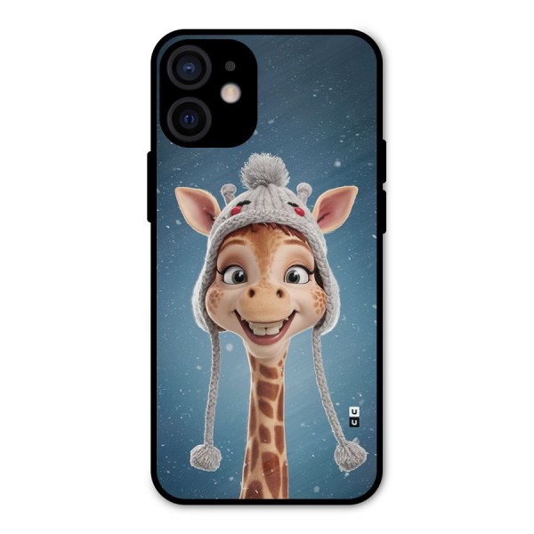 Funny Giraffe Metal Back Case for iPhone 12 Mini