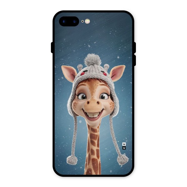 Funny Giraffe Metal Back Case for iPhone 8 Plus