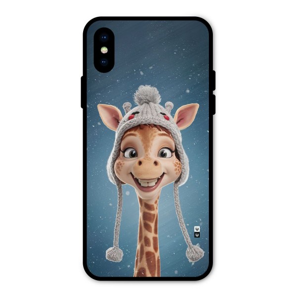 Funny Giraffe Metal Back Case for iPhone X