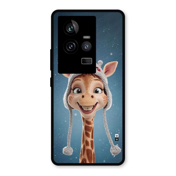 Funny Giraffe Metal Back Case for iQOO 11 5G