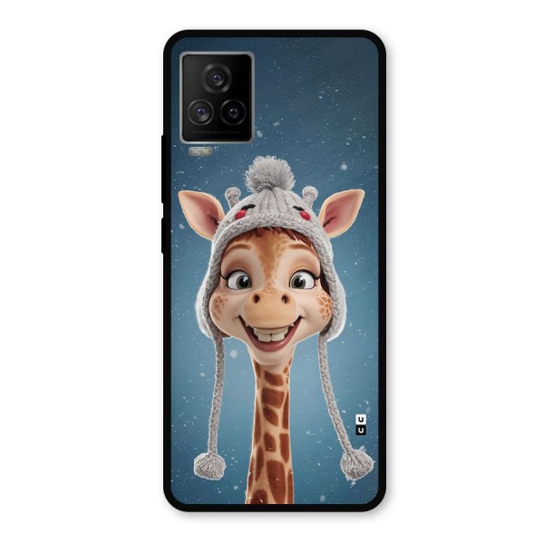 Funny Giraffe Metal Back Case for iQOO 7 Legend 5G