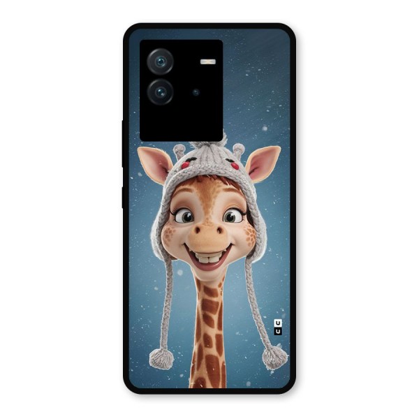 Funny Giraffe Metal Back Case for iQOO Neo 6 5G