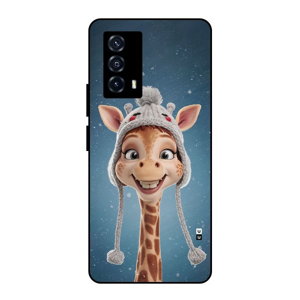 Funny Giraffe Metal Back Case for iQOO Z5