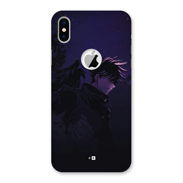 Fushiguro Demon Crows Back Case for iPhone XS Logo Cut