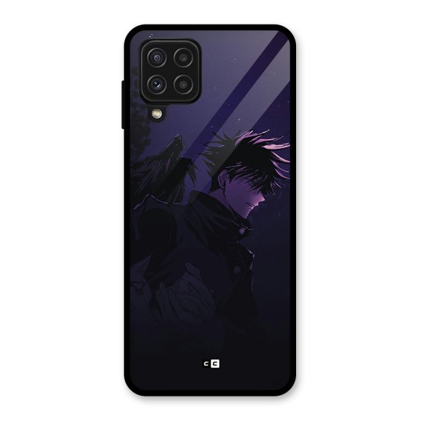 Fushiguro Demon Crows Glass Back Case for Galaxy A22 4G