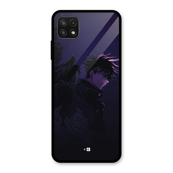 Fushiguro Demon Crows Glass Back Case for Galaxy A22 5G