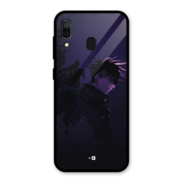 Fushiguro Demon Crows Glass Back Case for Galaxy A30