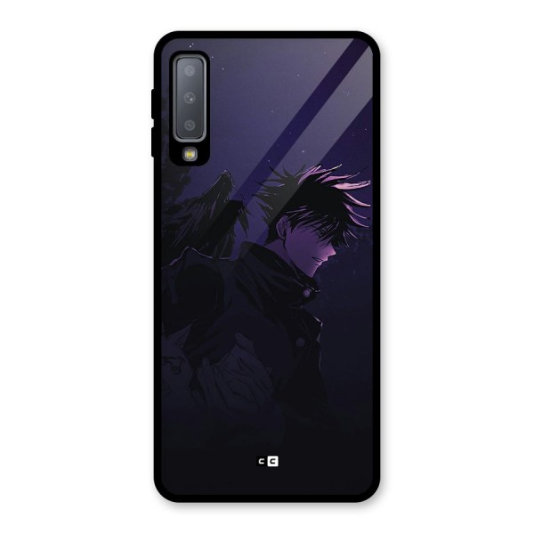 Fushiguro Demon Crows Glass Back Case for Galaxy A7 (2018)