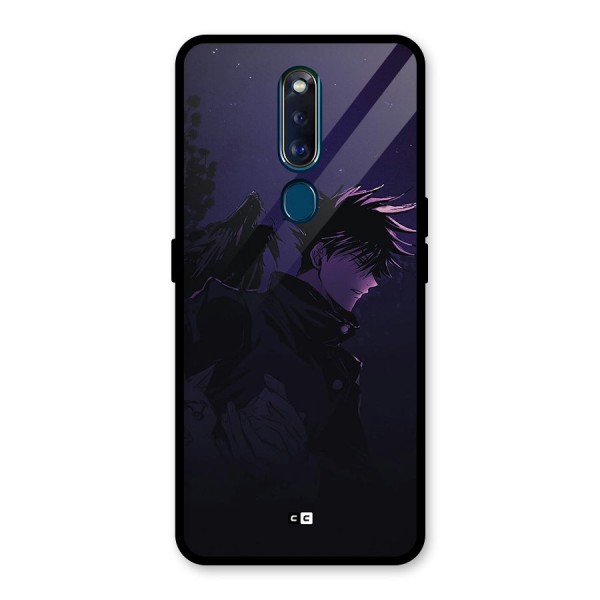 Fushiguro Demon Crows Glass Back Case for Oppo F11 Pro