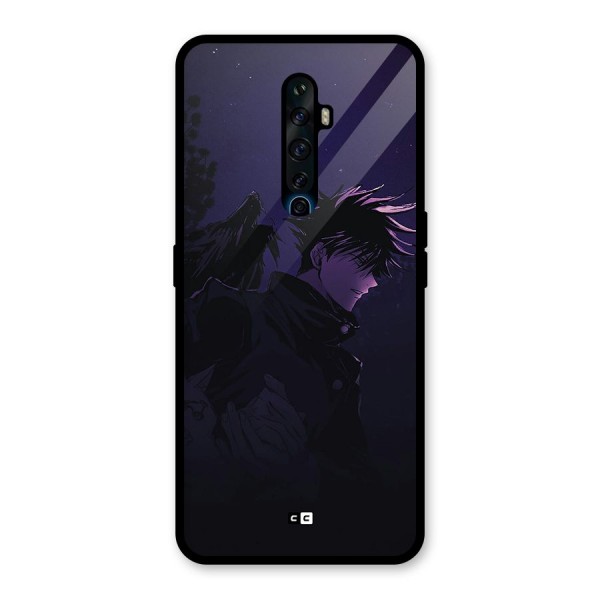 Fushiguro Demon Crows Glass Back Case for Oppo Reno2 F