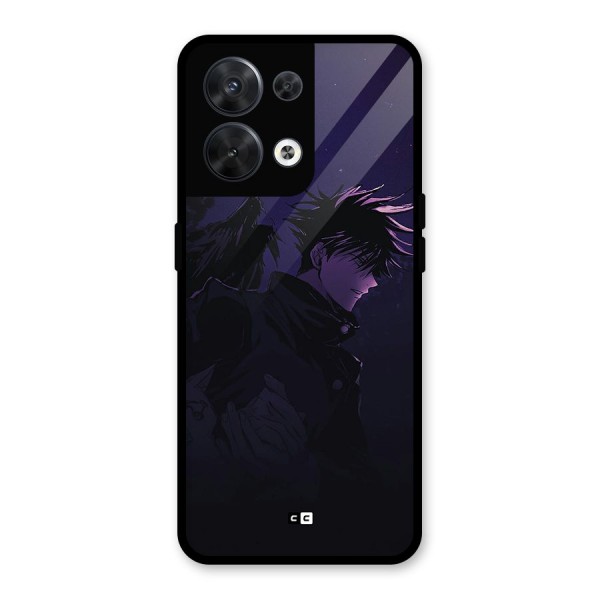 Fushiguro Demon Crows Glass Back Case for Oppo Reno8 5G