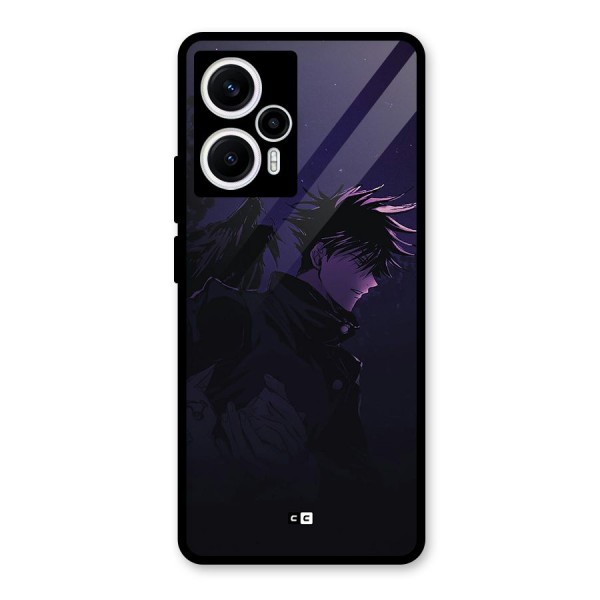 Fushiguro Demon Crows Glass Back Case for Poco F5