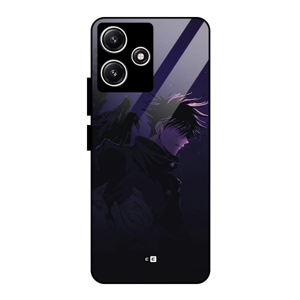 Fushiguro Demon Crows Glass Back Case for Poco M6 Pro