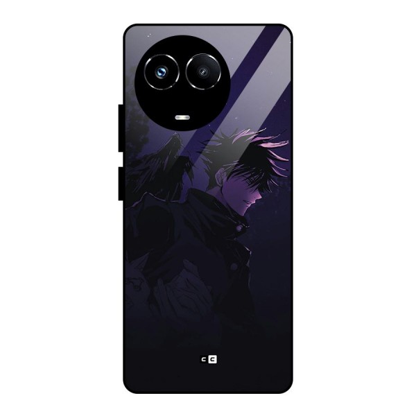 Fushiguro Demon Crows Glass Back Case for Realme 11X