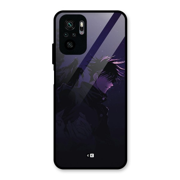 Fushiguro Demon Crows Glass Back Case for Redmi Note 10