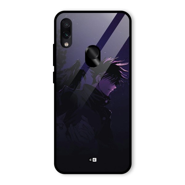 Fushiguro Demon Crows Glass Back Case for Redmi Note 7