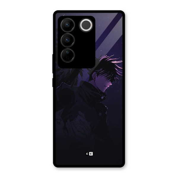 Fushiguro Demon Crows Glass Back Case for Vivo V27