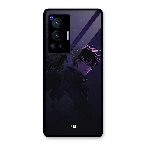 Fushiguro Demon Crows Glass Back Case for Vivo X70 Pro