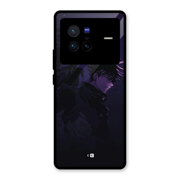 Fushiguro Demon Crows Glass Back Case for Vivo X80