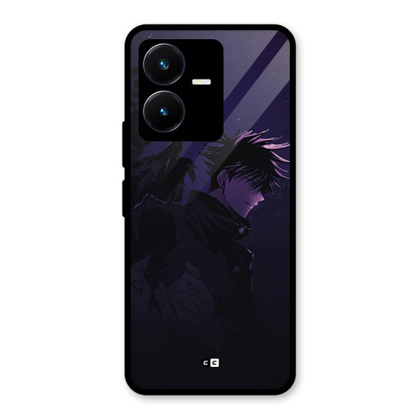 Fushiguro Demon Crows Glass Back Case for Vivo Y22