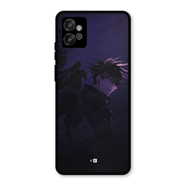 Fushiguro Demon Crows Metal Back Case for Moto G32