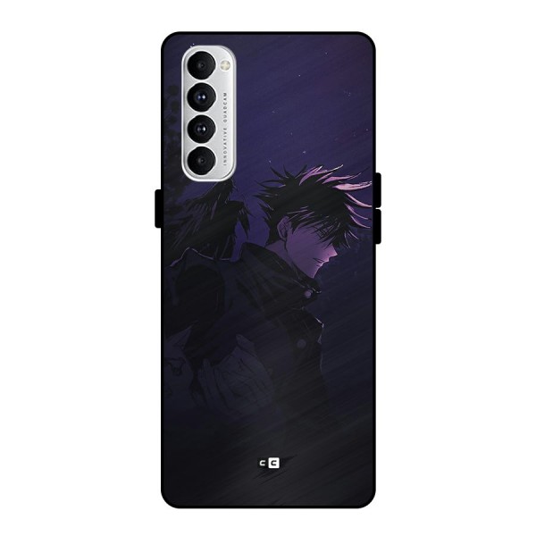 Fushiguro Demon Crows Metal Back Case for Oppo Reno4 Pro