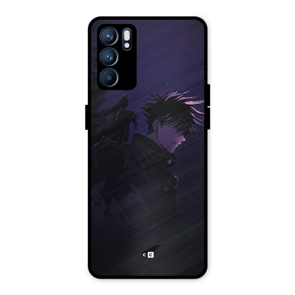 Fushiguro Demon Crows Metal Back Case for Oppo Reno6 5G