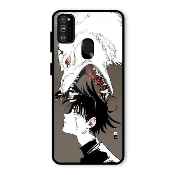 Fushiguro Demon Dog Glass Back Case for Galaxy M21