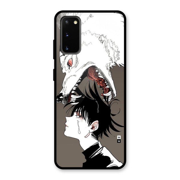 Fushiguro Demon Dog Glass Back Case for Galaxy S20