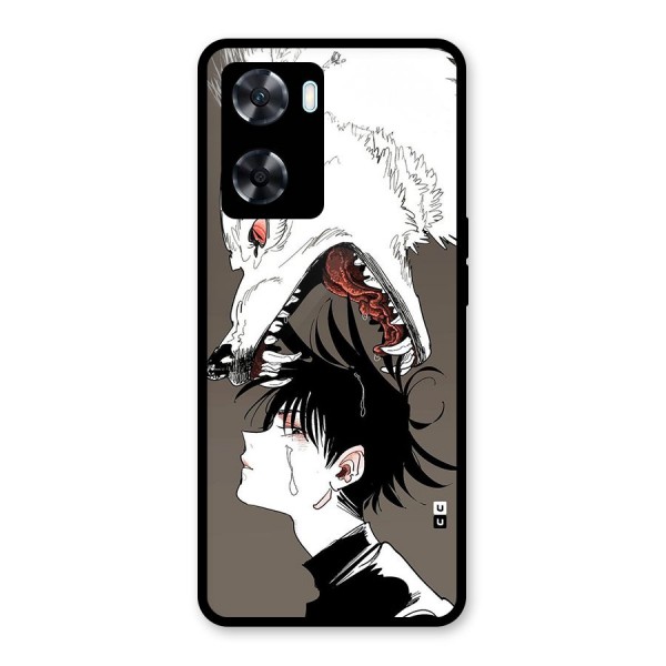 Fushiguro Demon Dog Glass Back Case for Oppo A77s