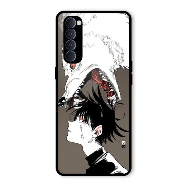 Fushiguro Demon Dog Glass Back Case for Oppo Reno4 Pro