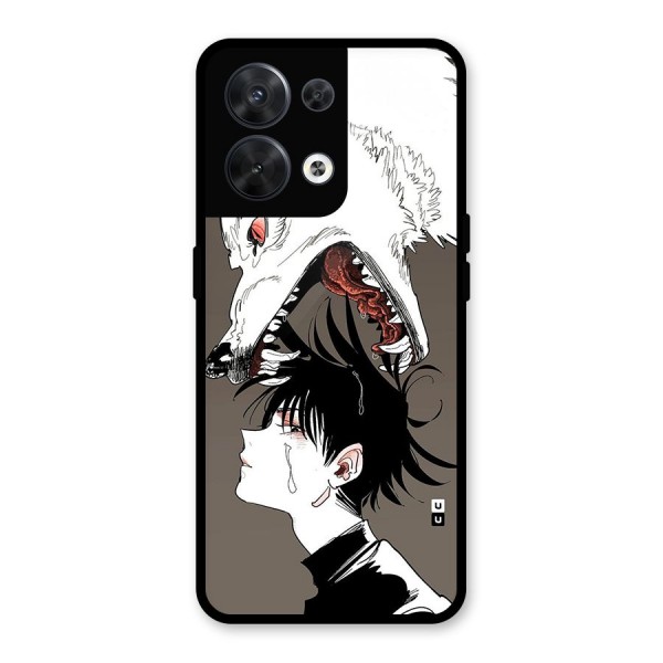 Fushiguro Demon Dog Glass Back Case for Oppo Reno8 5G