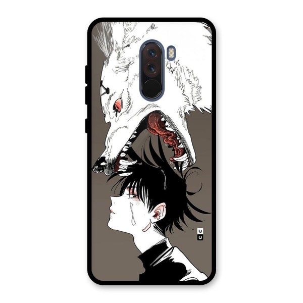 Fushiguro Demon Dog Glass Back Case for Poco F1