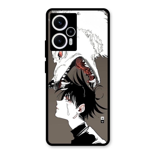 Fushiguro Demon Dog Glass Back Case for Poco F5