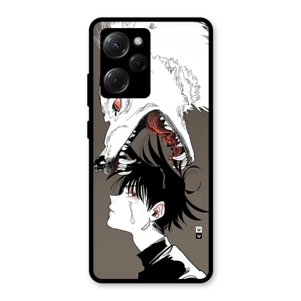 Fushiguro Demon Dog Glass Back Case for Poco X5 Pro