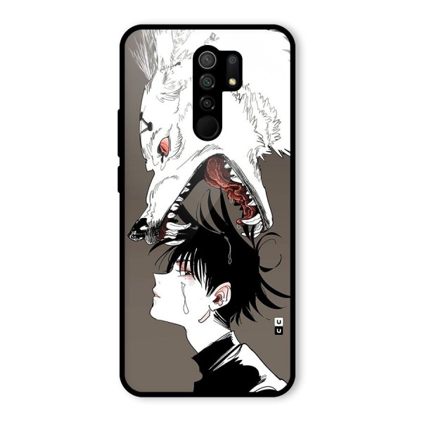 Fushiguro Demon Dog Glass Back Case for Redmi 9 Prime